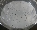 A picture of step 3 of Lemonade with sabja or sweet basil seeds.