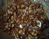 A picture of step 3 of Dry fruit rose petals chikki.