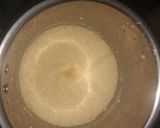 A picture of step 2 of Moong dal /skinned dal halwa.