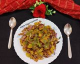 A picture of step 3 of Stuffed Besan Chilla.