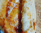 A picture of step 6 of Pasta sauce cheese moong dal dosa.
