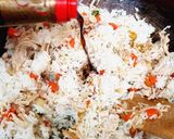 A picture of step 4 of My Chilli Chicken Fried Rice. 😘.