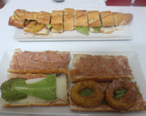 Foto del paso 8 de la receta: Mini bocadillos de calamares y queso con lechuga y gazpacho