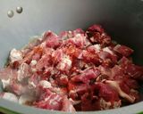 A picture of step 1 of Mbuzi Curry & Turmeric Rice #CharityRecipe.