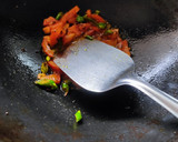 A picture of step 2 of String Beans bhaji.