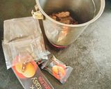A picture of step 1 of Chocolate ladoo/dark fantasy biscuits laddu.