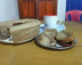 Foto langkah ke 9 dari resep Zebra stripe-banana choco cake.