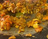 A picture of step 2 of Egg Kothu Parotta.