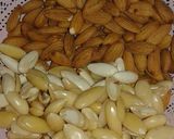 A picture of step 1 of Badam ka halwa.