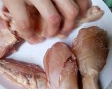A picture of step 1 of KFC style fried chicken.