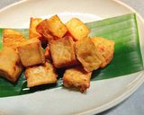 Hình bước làm 2 của món Đậu hũ chiên cay