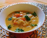 Karalábés, vörös lencse leves 🍲 recept fázis 3 fotója