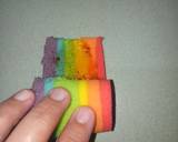 Mini Roll Cake Rainbow langkah memasak 8 foto