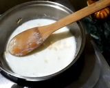 A picture of step 7 of Italian panner ravioli with pink sauce.