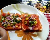 A picture of step 3 of Tawa SweetCorn Bread Pizza.