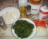 Foto del paso 2 de la receta Paella de espinacas y calamares