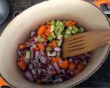 A picture of step 1 of Lentil and spinach soup - vegetarian.