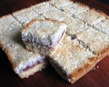 A picture of step 8 of Jam Coconut Slice.