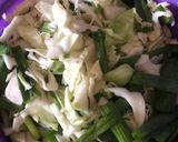 A picture of step 4 of Kimchi salad (My veg version).