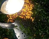 A picture of step 3 of Aloo Palak.