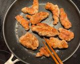 A picture of step 4 of Sweetbreads with Madeira sauce, spring onions.