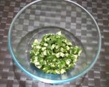 A picture of step 1 of Crispy Bhindi pakora.