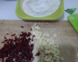 A picture of step 3 of White chocolate cranberry cookies.