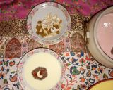A picture of step 9 of Gulab jamun with Rabri rose flavour and in butter scotch, vanilla, rajbhog flavour.