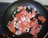 A picture of step 2 of Chicken salami starter.