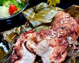 Foto langkah ke 4 dari resep Ayam Char Siu Madu Berdaun Pisang (858).