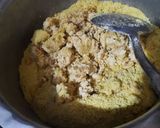 A picture of step 3 of Suji ka Halwa.