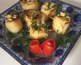 A picture of step 5 of Fry Potato roses.