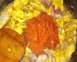 A picture of step 4 of Sinasir with shredded beef stew.