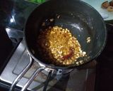 A picture of step 4 of Dal palak.