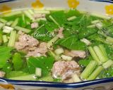 Hình bước làm 2 của món Canh cải ngọt nấu thịt xay