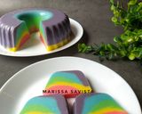 Foto langkah ke 7 dari resep Rainbow Bread Pudding.