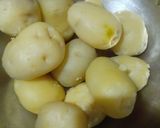 A picture of step 1 of Honey Chilli baby potatoes.