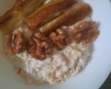 A picture of step 5 of Overnight Oats with Caramelized Banana Walnuts and Dark Chocola.