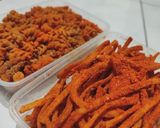 Foto langkah ke 3 dari resep Fusilli Keju Asin & Stik Pedas.