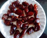 A picture of step 1 of Delicious nutritious stuffed dates with mava peanut Honey dry fruits delight.