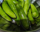 A picture of step 1 of Tindora pickle.
