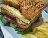 Foto del paso 4 de la receta: Sándwich de jamón ahumado con espinacas y queso al grill