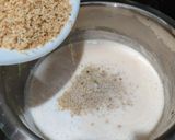A picture of step 4 of Caramel custard pudding with leftover breads (eggless).