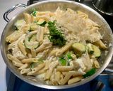 A picture of step 10 of Pasta with Zucchini and Ricotta.