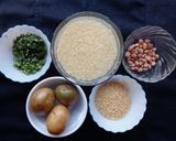 A picture of step 1 of Moong Potato Fritters(Bengali Style).