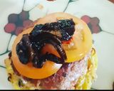 A picture of step 3 of Thai Duck Burger.