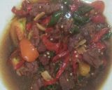 Foto langkah ke 6 dari resep Tumis daging Sapi lada hitam oriental.