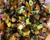 A picture of step 4 of Aubergine and almond salad.