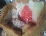 Foto del paso 16 de la receta: Sándwich griego!!! a mi estilo... 😛🍅🌰🥒🍋🥩🌮🌯🍟😝😜