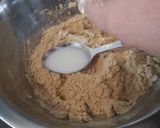 A picture of step 4 of Mohan Thaal (gram flour fudge).